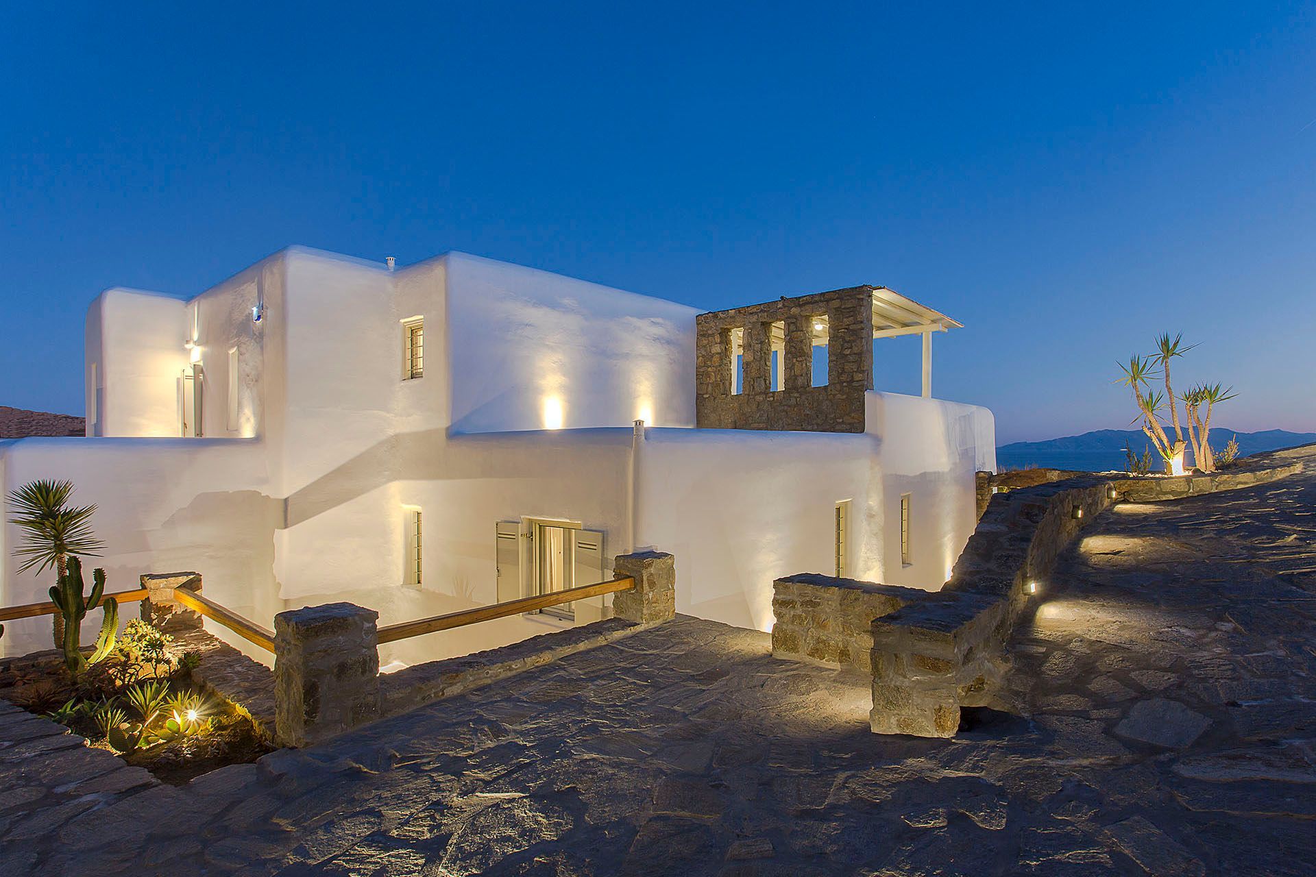 Mykonos luxury villa Aerial in Elia - 2