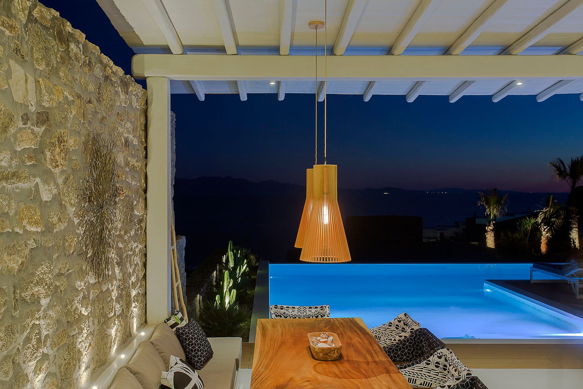 Mykonos luxury villa Aerial in Elia - 3
